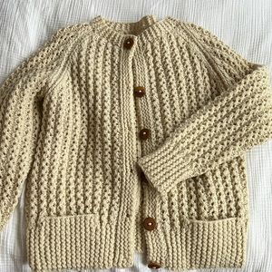 Vintage white wool cardigan